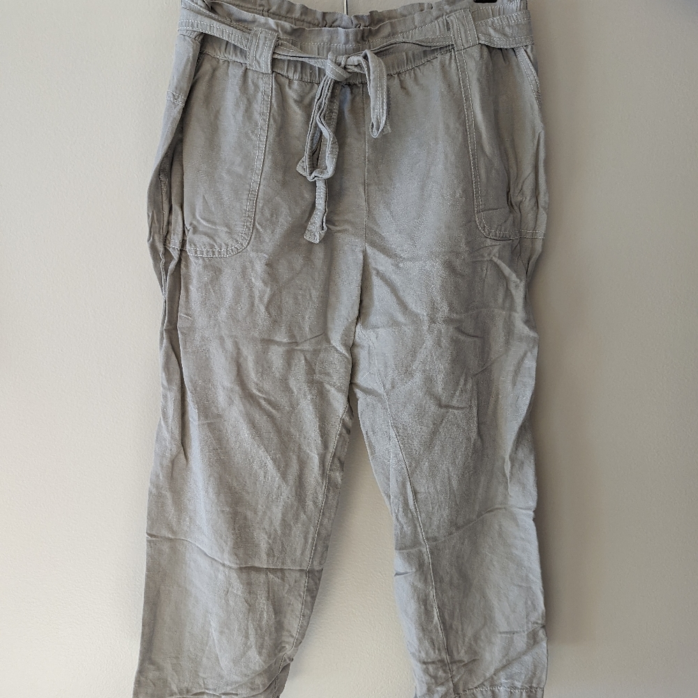 Cartonnier paper-bag cropped pants in medium petite